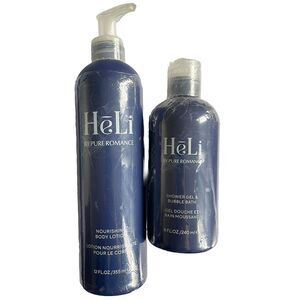 Pure Romance - Heli Nourishing Body Lotion 12oz/ Body Wash 8oz Unscented - New